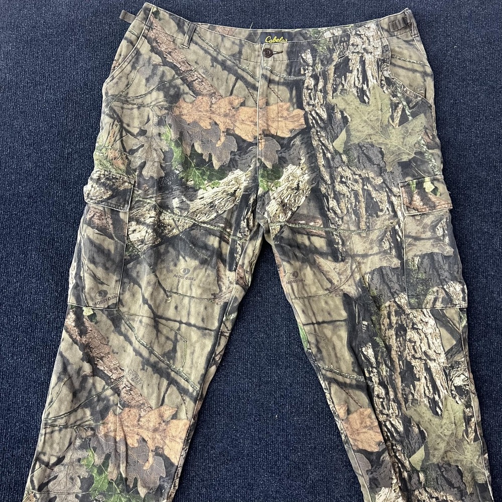 Cabelas Cargo Pants Mens 44x32 Brown Camo Hunting Outdoor Cotton Blend‎ Workwear